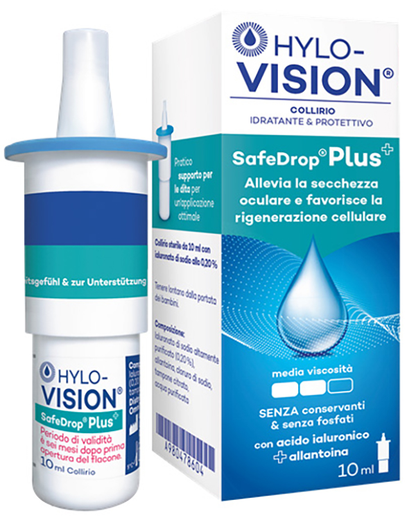 HYLOVISION SAFE DROP PLUS COLLIRIO IDRATANTE E PROTETTIVO 10 ML - Farmadott.it