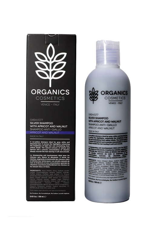 ORGANICS PHARM SILVER SHAMPOO WITH WALNUT AND APRICOT ANTI GIALLO 250 ML - Farmadott.it