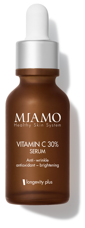 MIAMO HEALTHY SKIN SYSTEM VITAMIN C 30% SERUM ANTI WRINKLE ANTIOXIDANT BRIGHTENING LONGEVITY PLUS 30 ML - Farmadott.it