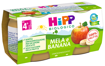 HIPP BIO OMOGENEIZZATO MELA/BANANA 2X80 G - Farmadott.it