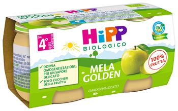 HIPP BIO OMOGENEIZZATO MELA GOLDEN 2 X 80 G - Farmadott.it