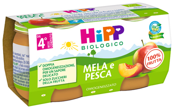 HIPP BIO OMOGENEIZZATO MELA/PESCA 2 X 80 G - Farmadott.it