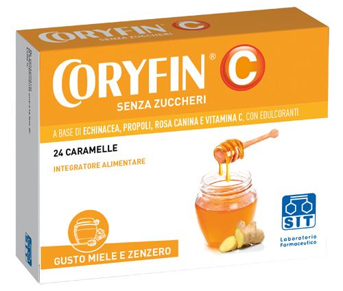 CORYFIN C SENZA ZUCCHERO MIELE ZENZERO 24 CARAMELLE - Farmadott.it