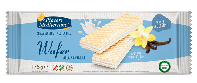 PIACERI MEDITERRANEI WAFER VANIGLIA 175 G - Farmadott.it