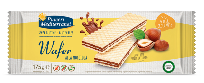 PIACERI MEDITERRANEI WAFER NOCCIOLA 175 G - Farmadott.it