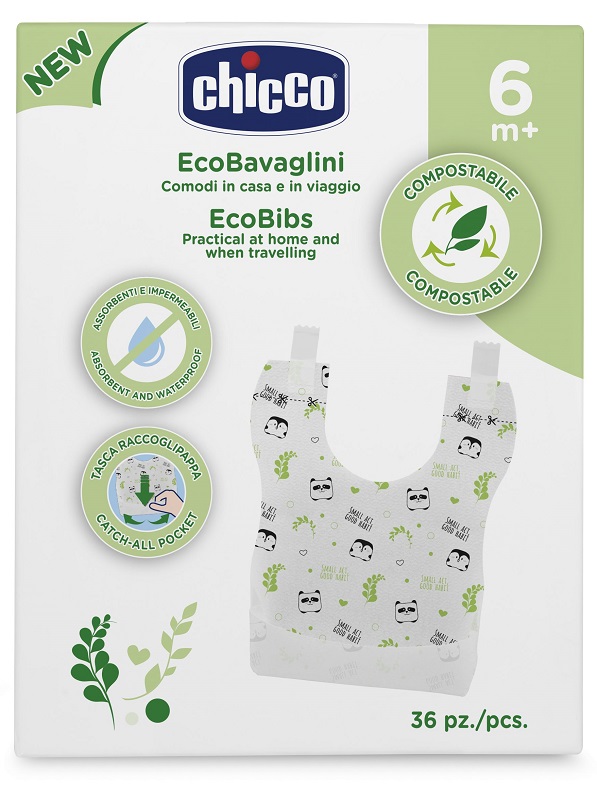 CHICCO BAVAGLINI MONOUSO COMPOSTABILI 36 PEZZI - Farmadott.it