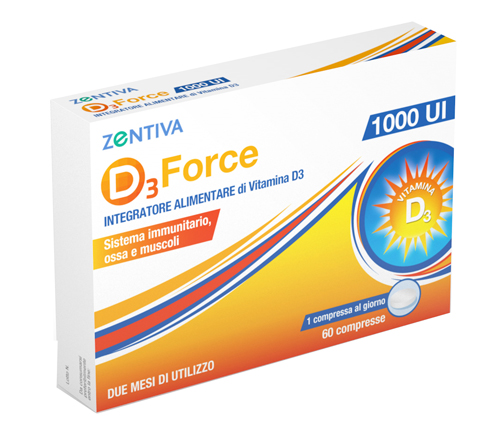 D3 FORCE ZENTIVA 1000UI 60 COMPRESSE - Farmadott.it