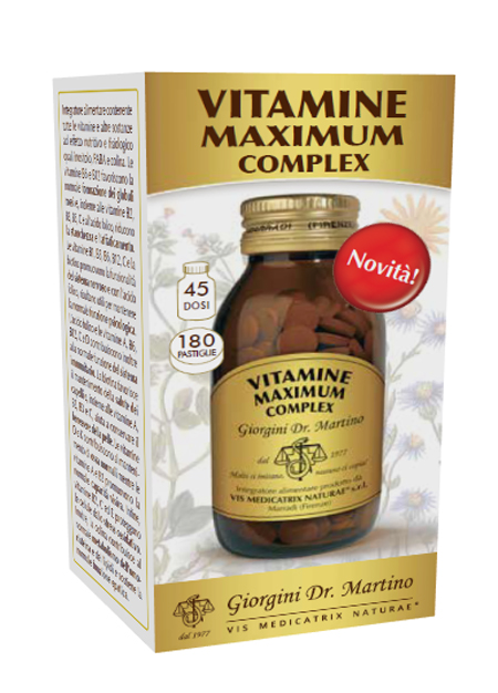 VITAMINE MAXIMUM COMPLEX 180 PASTIGLIE - Farmadott.it