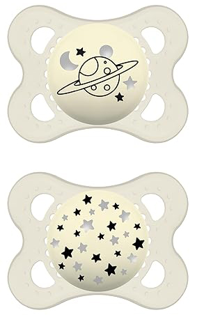 MAM SUCCHIETTO ORIGINAL NIGHT 2-6 MESI SILICONE NEUTRO 2 PEZZI - Farmadott.it