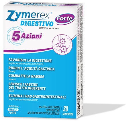 ZYMEREX DIGESTIVO FORTE 5 AZIONI 20 COMPRESSE MASTICABILI - Farmadott.it