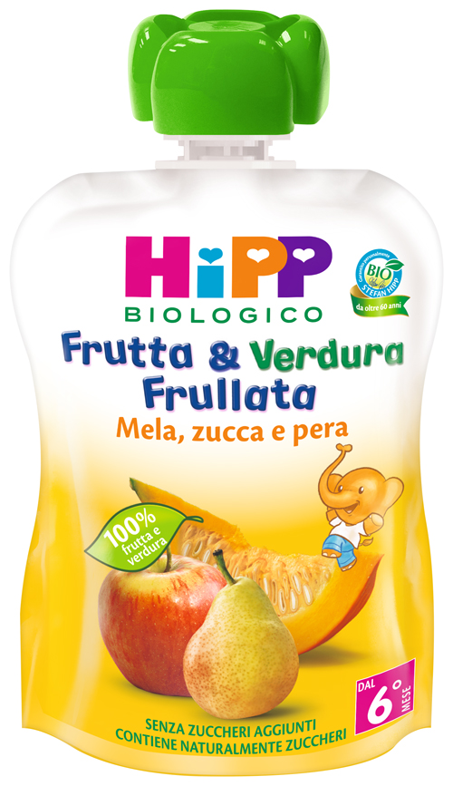 HIPP BIO FRUTTA & VERDURA MELA PERA ZUCCA 90 G - Farmadott.it