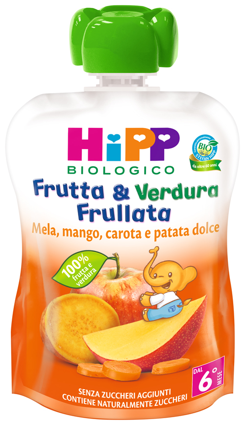 HIPP BIO FRUTTA & VERDURA MELA MANGO CAROTA PATATA DOLCE 90 G - Farmadott.it