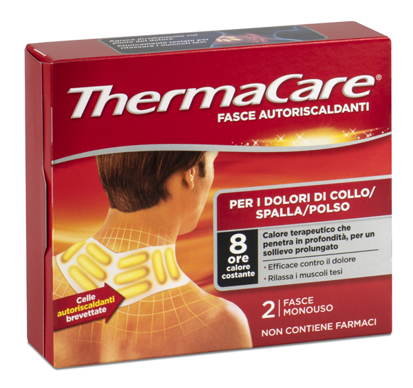 FASCE AUTORISCALDANTI A CALORE TERAPEUTICO THERMACARE COLLO/SPALLA/POLSO 2 PEZZI - Farmadott.it