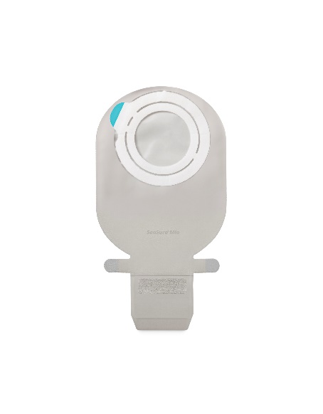 SENSURA MIO FLEX SISTEMA 2 PEZZI CON AGGANCIO ADESIVO SACCA ILEOSTOMIA RIVESTITA 70MM DA 550 ML 30 PEZZI - Farmadott.it