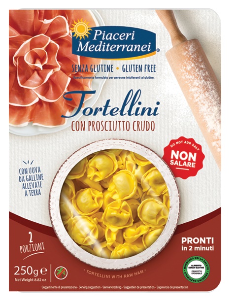 PIACERI MEDITERRANEI TORTELLINI PROSCIUTTO 250 G - Farmadott.it