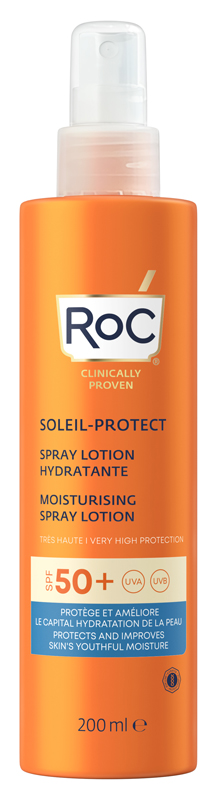 ROC LOZIONE SPRAY SOLARE CORPO SPF 50+ IDRATANTE 200 ML - Farmadott.it