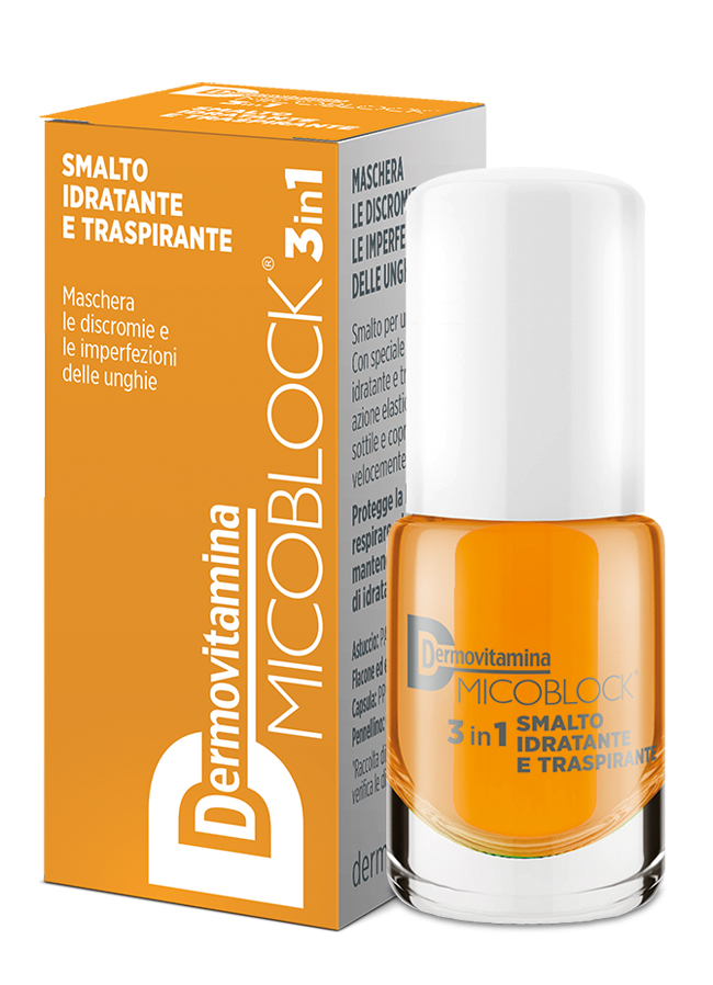 DERMOVITAMINA MICOBLOCK 3 IN 1 SMALTO IDRATANTE E TRASPIRANTE GIALLO 5 ML - Farmadott.it