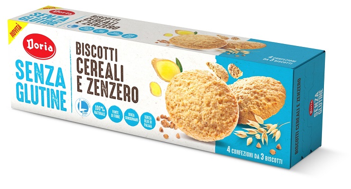 DORIA BISCOTTI CEREALI-ZENZERO 4X37,5 G - Farmadott.it