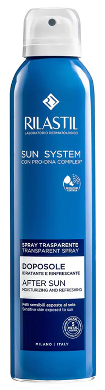 RILASTIL SUN SYSTEM DOPOSOLE SPRAY TRASPARENTE DOPOSOLE IDRATANTE E RINFRESCANTE 200 ML - Farmadott.it