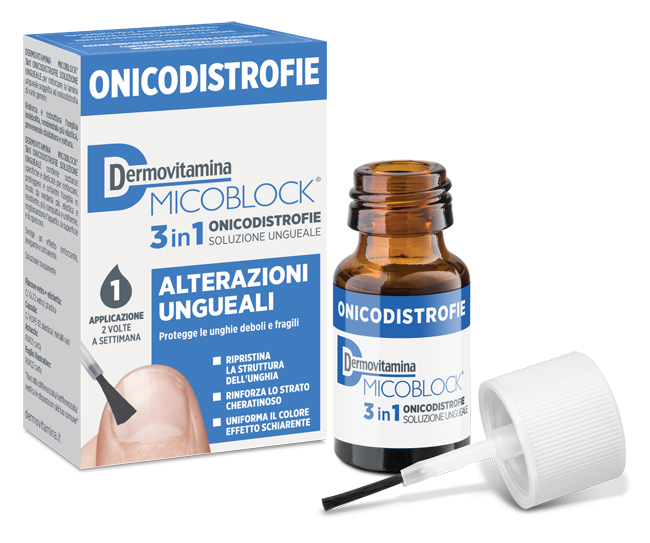 DERMOVITAMINA MICOBLOCK 3 IN 1 ONICODISTROFIE ALTERAZIONI UNGUEALI 7 ML - Farmadott.it