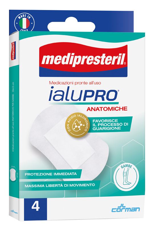 MEDIPRESTERIL IALUPRO GAMBE 10X15 CM 4 PEZZI - Farmadott.it