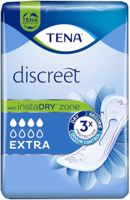 ASSORBENTE INCONTINENZA LEGGERA TENA DISCREET EXTRA 10 PEZZI - Farmadott.it