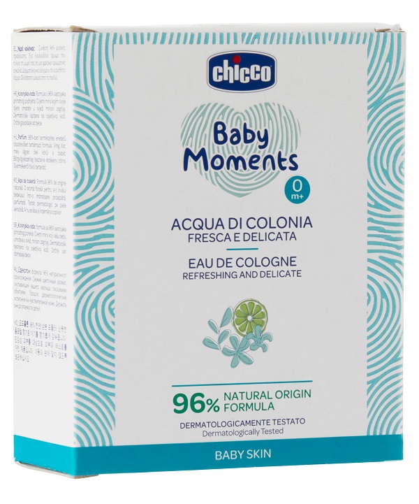 CHICCO BABY MOMENTS ACQUA DI COLONIA FRESCA E DELICATA 100 ML - Farmadott.it