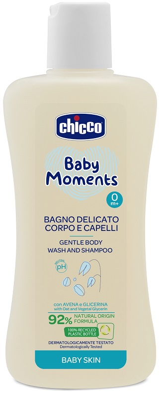 CHICCO BABY MOMENTS BAGNO SHAMPOO DELICATE 200 ML - Farmadott.it