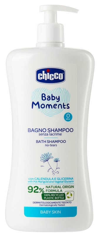 CHICCO BABY MOMENTS BAGNO SHAMPOO DELICATE 750 ML - Farmadott.it