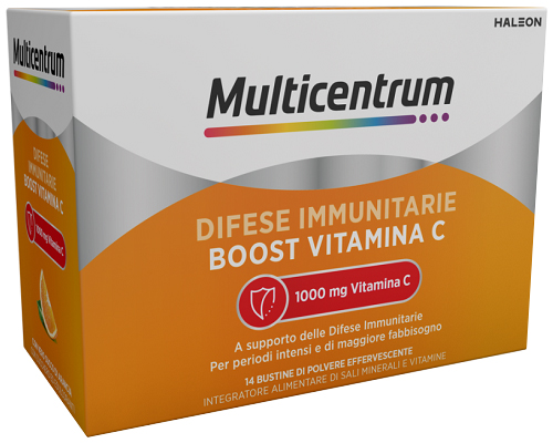 MULTICENTRUM DIFESE IMMUNITARIE BOOST VITAMINA C 14 BUSTINE - Farmadott.it