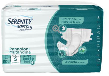 PANNOLONE MUTANDINA SERENITY SD SENSITIVE SUPER M 15 PEZZI - Farmadott.it
