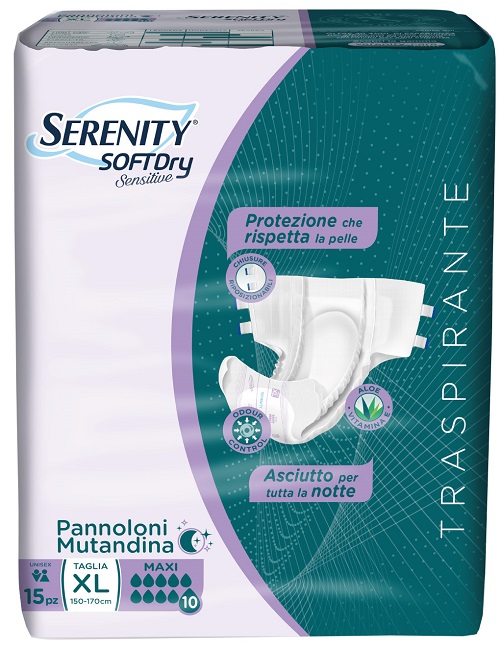 PANNOLONE MUTANDINA SERENITY SD SENSITIVE MAXI XL 15 PEZZI - Farmadott.it