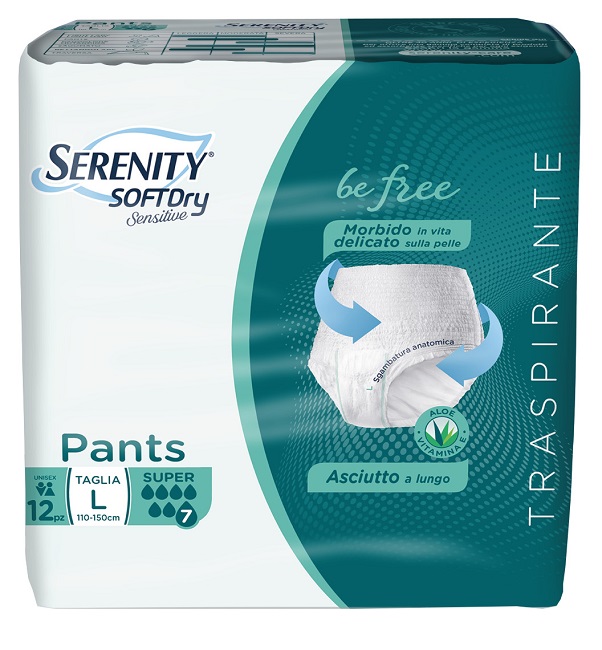 SERENITY PANTS SD SENSITIVE BE FREE SUPER L 12 PEZZI - Farmadott.it