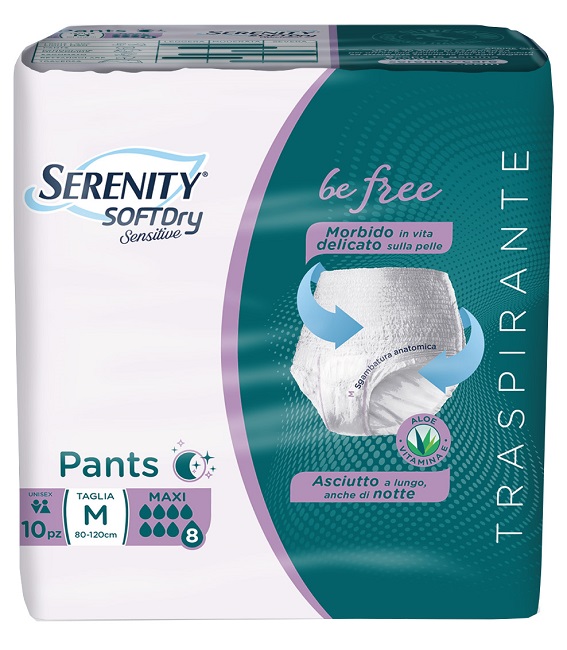 SERENITY PANTS SD SENSITIVE BE FREE MAXI M 10 PEZZI - Farmadott.it