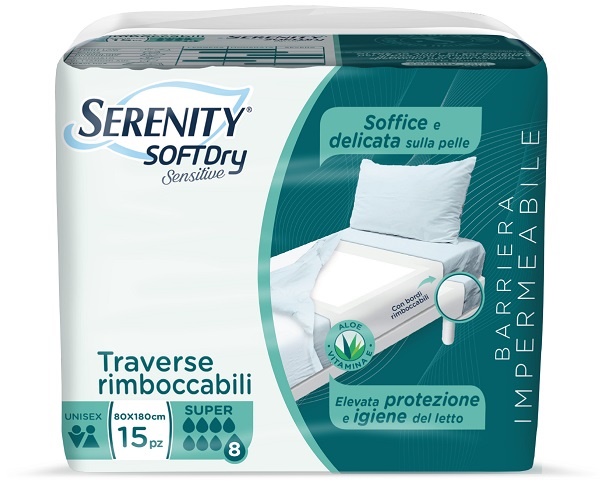 SERENITY TRAVERSA SD SENSIIVE SUPER 80X180 CM 15 PEZZI - Farmadott.it
