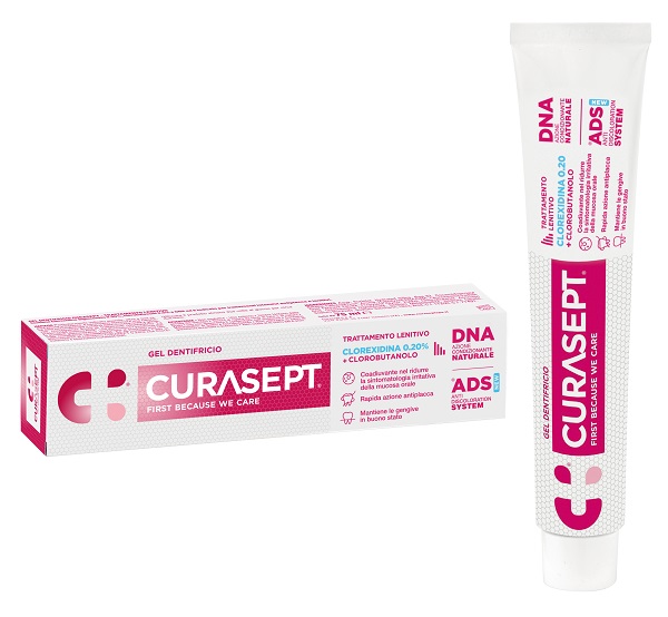 CURASEPT GEL DENTIFRICIO ADS DNA TRATTAMENTO LENITIVO 75 ML - Farmadott.it