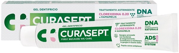 CURASEPT GEL DENTIFRICIO ADS DNA TRATTAMENTO ASTRINGENTE 75 ML - Farmadott.it