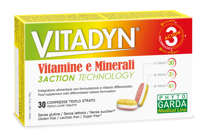 VITADYN VITAMINE/MINERALI 30 COMPRESSE RILASCIO DIFFERENZIATO - Farmadott.it