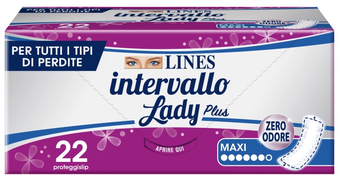 PROTEGGISLIP LINES INTERVALLO LADY PLUS MAXI 22 PEZZI - Farmadott.it