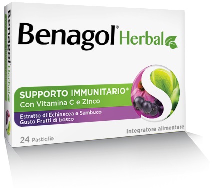 BENAGOL HERBAL FRUTTI DI BOSCO 24 PASTIGLIE - Farmadott.it