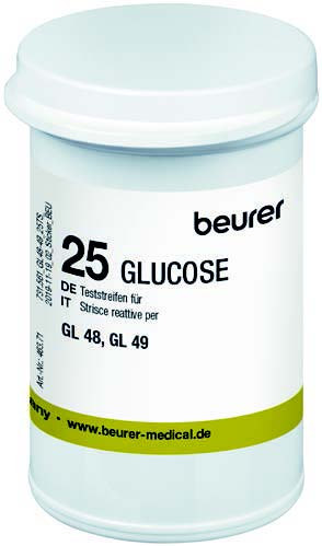 STRISCE MISURAZIONE GLICEMIA BEURER PER GLUCOMETRO GL48/GL49 IN FLACONE 50 PEZZI - Farmadott.it