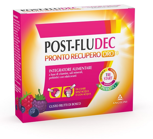 POSTFLUDEC FRUTTI DI BOSCO PRONTO RECUPERO ORO 12 BUSTINE - Farmadott.it