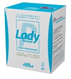 LADY PRESTERIL ASSORBENTI GIORNO CON ALI RIPIEGATI BIODEGRADABILI 10 PEZZI - Farmadott.it