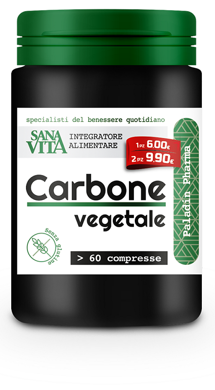 SANAVITA CARBONE VEGETALE 60 COMPRESSE - Farmadott.it