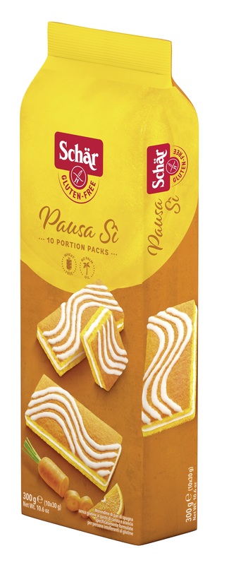 SCHAR PAUSA SI' MERENDINE DI PAN DI SPAGNA AL GUSTO DI CAROTA E ARANCIA 10 PORZIONI DA 30 G - Farmadott.it