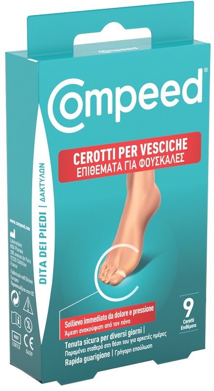 COMPEED CEROTTO VESCICHE DITA DEI PIEDI 9 PEZZI CARTON - Farmadott.it