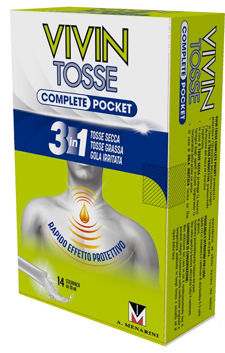 VIVIN TOSSE COMPLETE POCKET 14 STICK PACK DA 10 ML - Farmadott.it