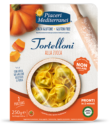 PIACERI MEDITERRANEI TORTELLONI ZUCCA 250 G - Farmadott.it
