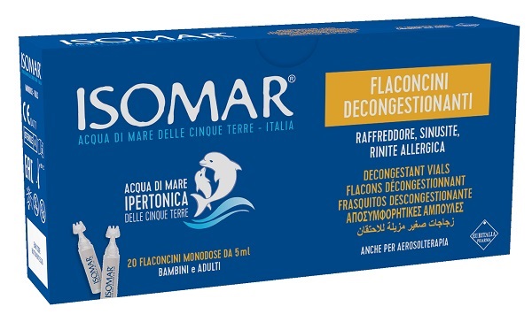 ISOMAR FLACONCINI DECONGESTIONANTI SOLUZIONE IPERTONICA 20 FLACONCINI 5 ML - Farmadott.it
