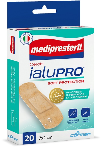 MEDIPRESTERIL CEROTTI IALUPRO SOFT PROTECTION MEDI 7X2CM 20 PEZZI - Farmadott.it